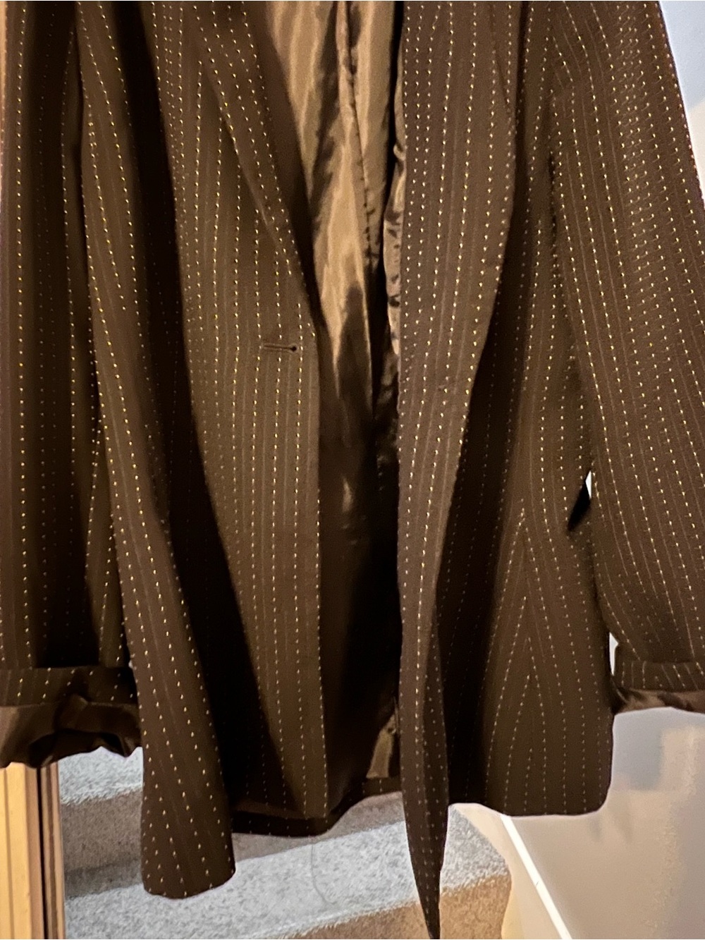 Anne Klein Black Pinstripe Blazer